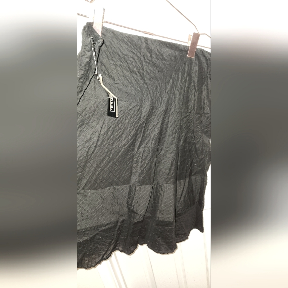 Black embroidered skirt